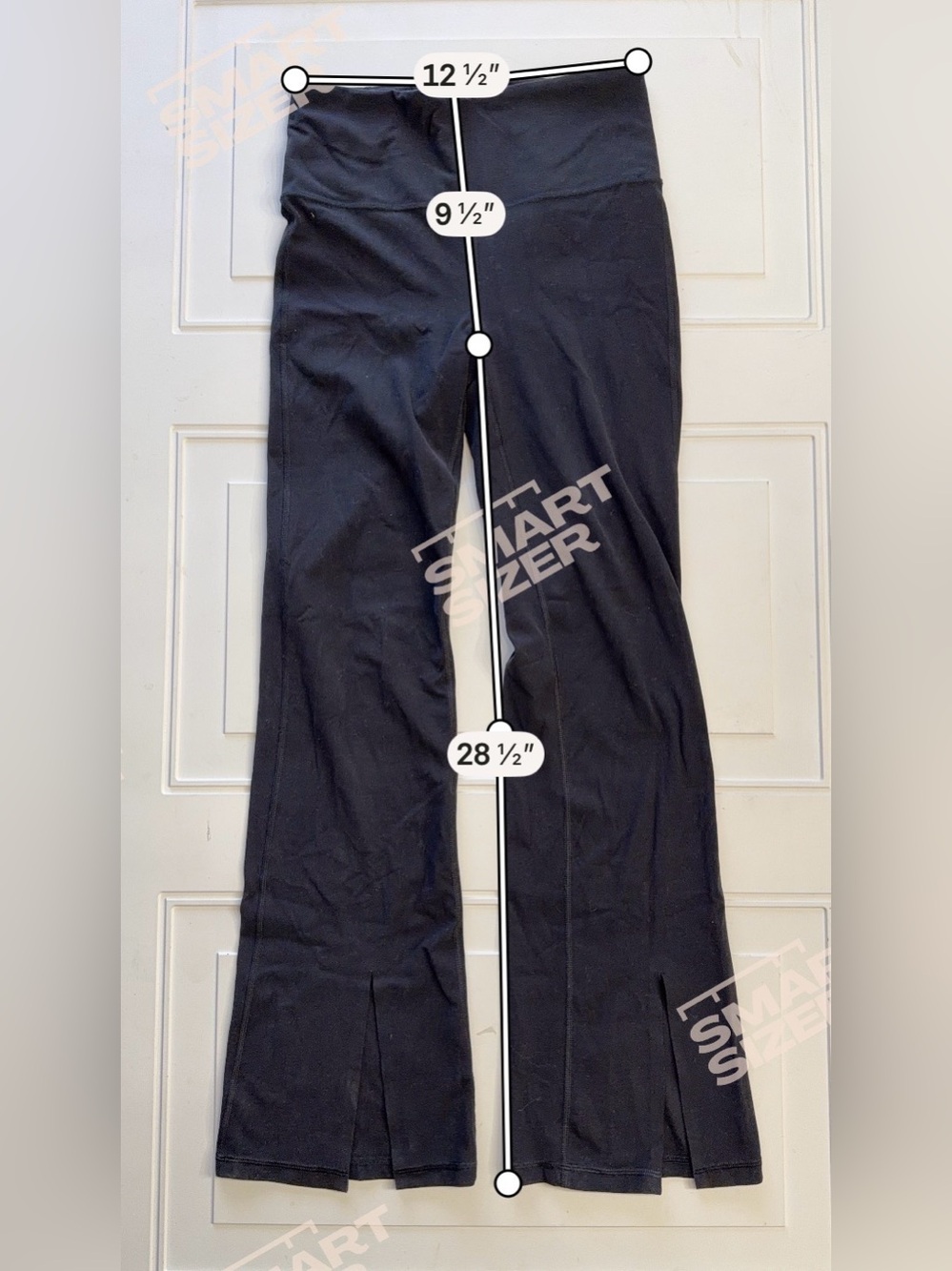 Athleta Women’s Sz S Black Elation Split Leg Flare Pants Leggings Activewear - Picture 3 of 6